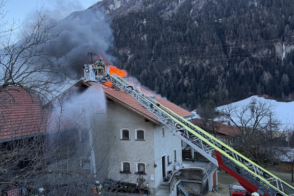 Dachstuhlbrand in Pfunds