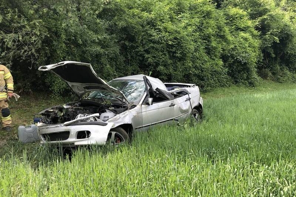Fahrzeugüberschlag auf der L19 Serfauser Starße