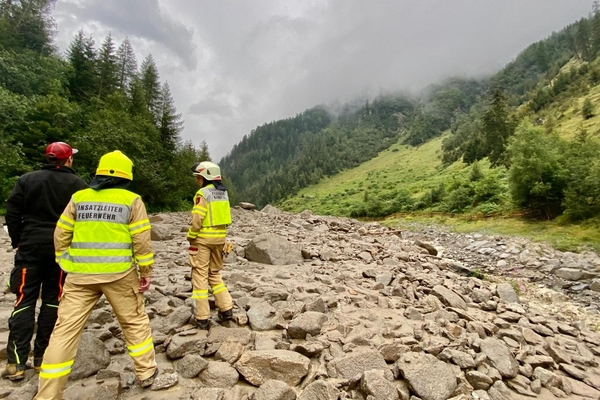 Murenabgang im Kaunertal mit Folgeeinsatz