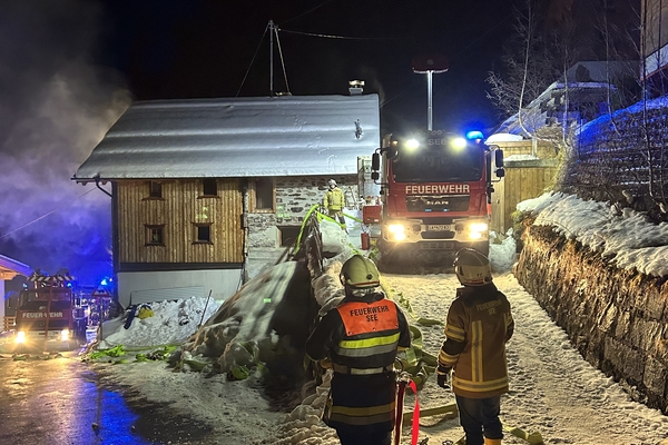 Dachstuhlbrand in Kappl