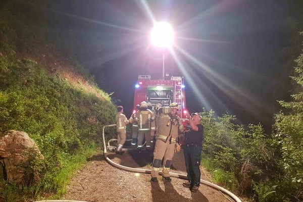 Waldbrand durch Blitzschlag in St. Anton