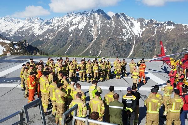 Übung Waldbrandbekämpfung Abschnitt 4 Paznaun am 2. Juni 2023