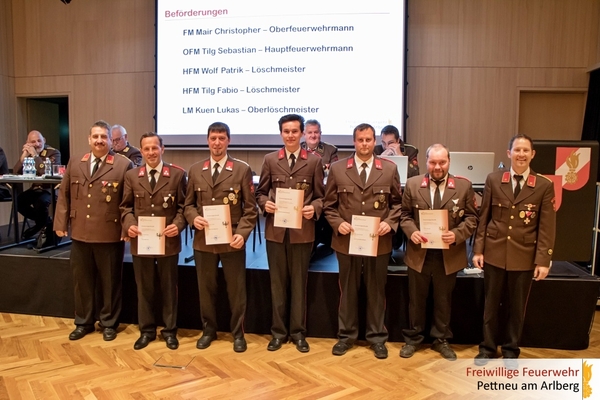 Jahreshauptversammlung der Freiwilligen Feuerwehr Pettneu