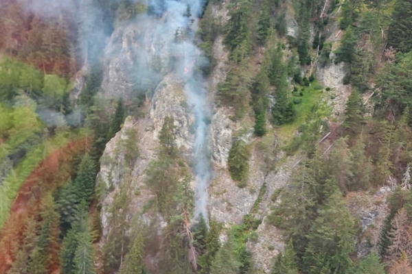 Waldbrandeinsatz in Serfaus