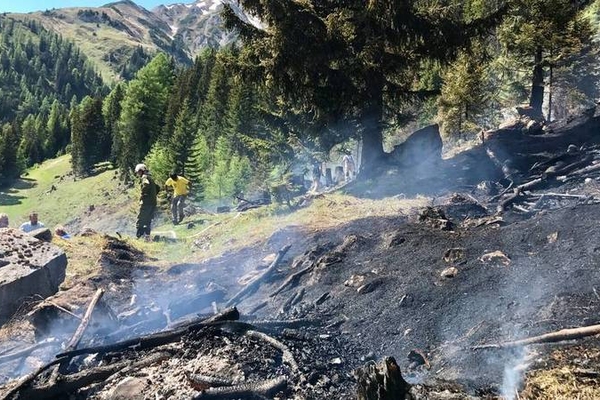 Feuerwehren bekämpften Waldbrand in Pettneu