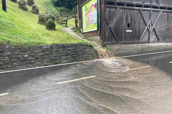 Unwettereinsatz nach starkem Regen, Einsatz für die FF See und FF Fließ