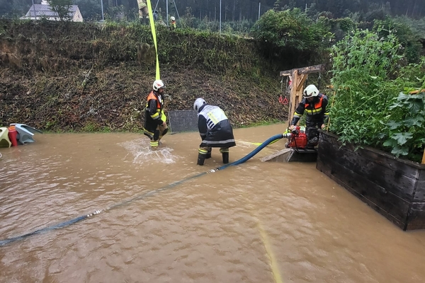 Unwettereinsatz nach starkem Regen, Einsatz für die FF See und FF Fließ