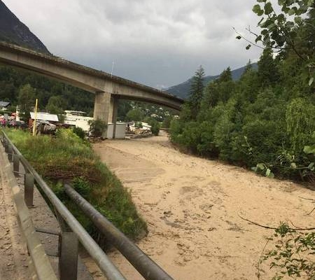 Nach heftigen Gewittern waren die Feuerwehren an der Sanna im Dauereinsatz