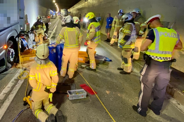 Verkehrsunfall im Arlbergtunnel – S 16 Arlbergschnellstraße