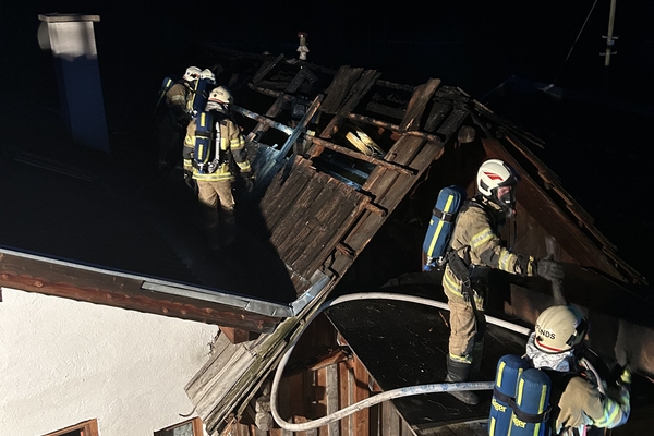 Dachstuhlbrand in Pfunds