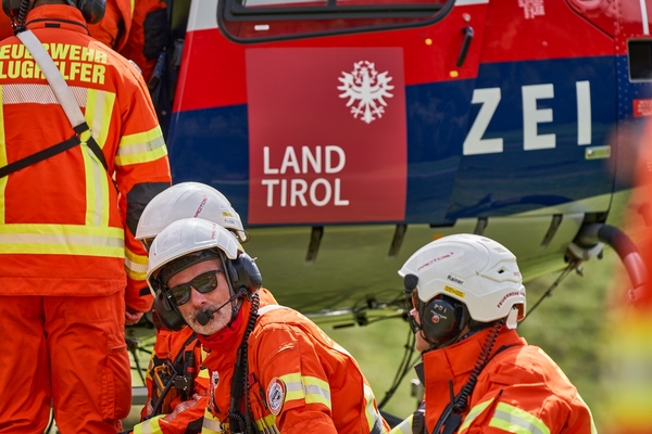 Flughelfertraining auf der Obermarkter Alm in Imst