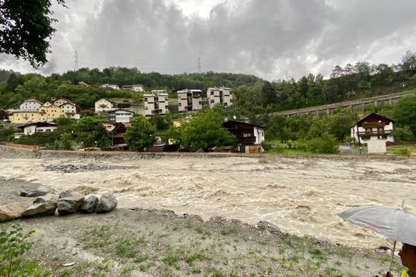 Unwetterlage über dem Bezirk Landeck