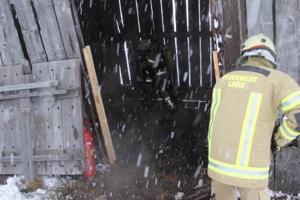 Brand eines Stadels an der Ski-Piste