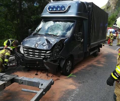 Verkehrsunfall Reschenbundesstrasse B180 zwischen Pfunds und Nauders