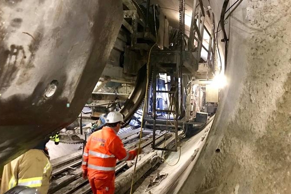 Durchbruch im Tunnel Nord beim GKI in Prutz