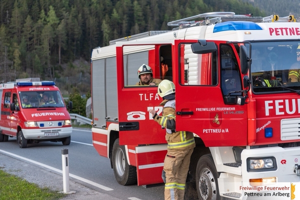 Teilabschnittsübung der Feuerwehren St. Anton, St. Jakob, Schnann und Pettneu