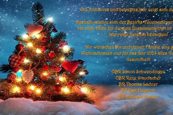 Gesegnete Weihnachten und ein glückliches & unfallfreies neues Jahr 2024