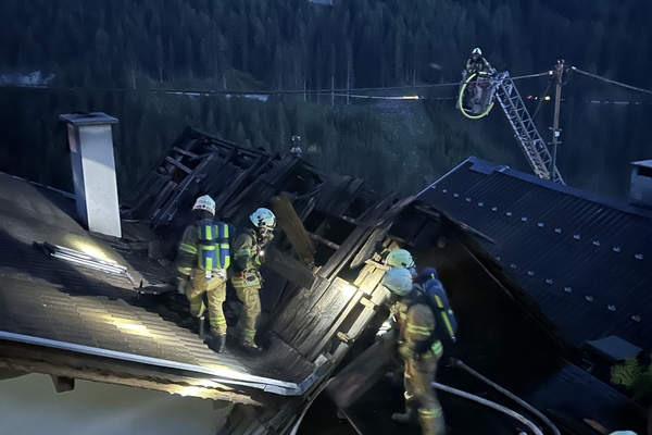 Dachstuhlbrand in Pfunds
