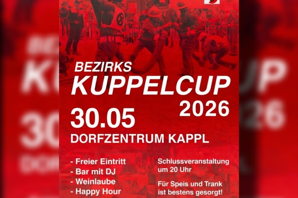 Bezirkskuppelcup des Bezirkes Landeck am  Samstag, den 30. Mai 2026 in Kappl