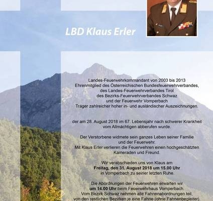 LFK a.D. LBD Klaus Erler verstorben
